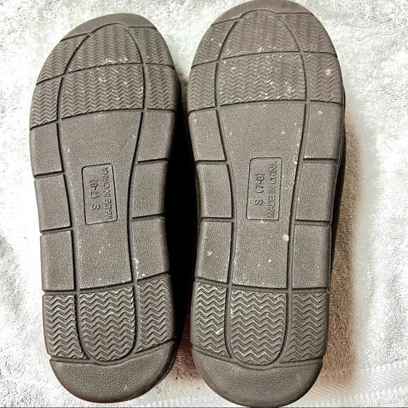 LEVI’S Men's Suede Chocolate brown Moccasin Slippers fleece size 7-8 - Picture 7 of 9